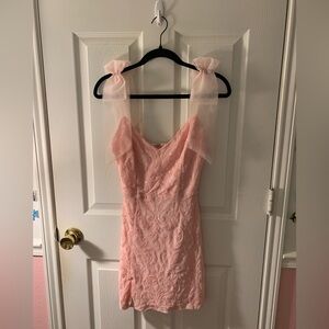 Pink sequin homecoming dress